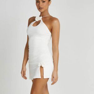 NWT Meshki Adeline Rose Halter Mini Dress